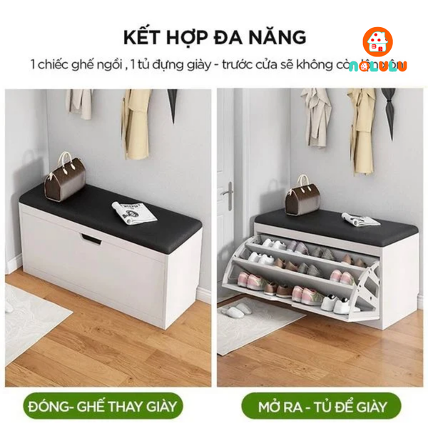 Tủ giày cao cấp kết hợp ghế ngồi Nolulu TG-K60