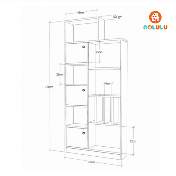 Tủ trang trí phòng khách Nolulu - TPK005
