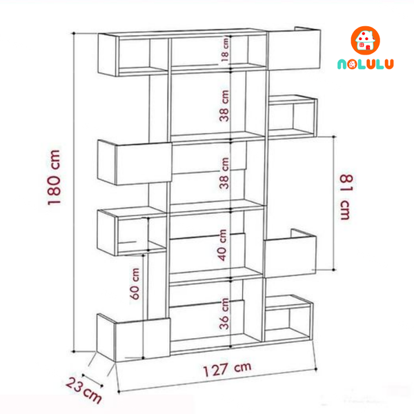 Tủ trang trí phòng khách Nolulu - TPK007