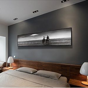 Tranh phòng ngủ trắng đen 01