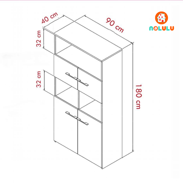 Tủ trang trí phòng khách Nolulu - TPK002