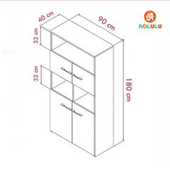 Tủ trang trí phòng khách Nolulu - TPK002
