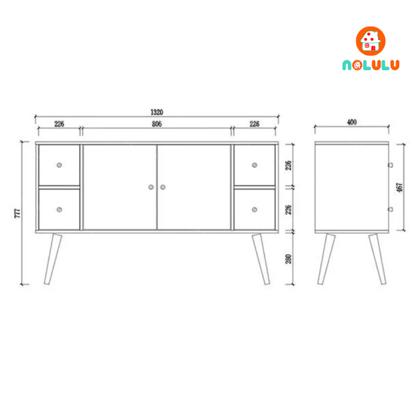 Tủ trang trí để đồ đa năng Nolulu - TTT004
