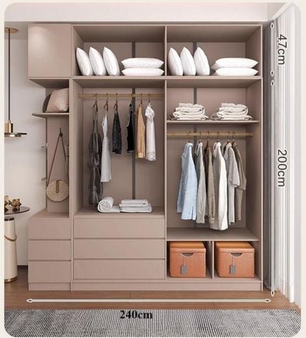 Tủ Áo Quần Kính Cường Lực TQA-138