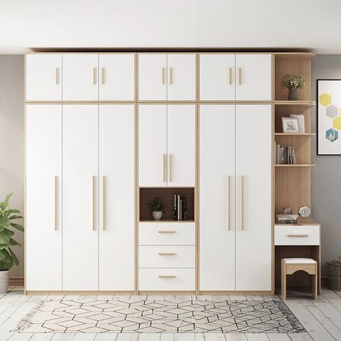 Tủ Quần Áo TQA-516 Cánh Mở Kèm Bàn Cao Cấp