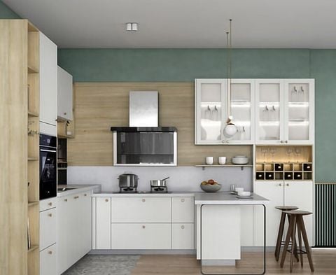 Tủ Nhà Bếp Gỗ Gia Đình Thiết Kế Sang Trọng TB-04