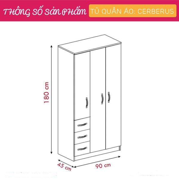 Tủ quần áo cho bé Cerberus