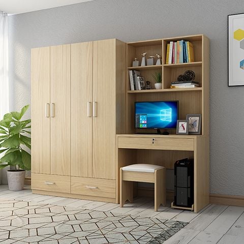 Tủ Quần Áo Z324 Cánh Mở Kết Hợp Bàn Học/Làm Việc