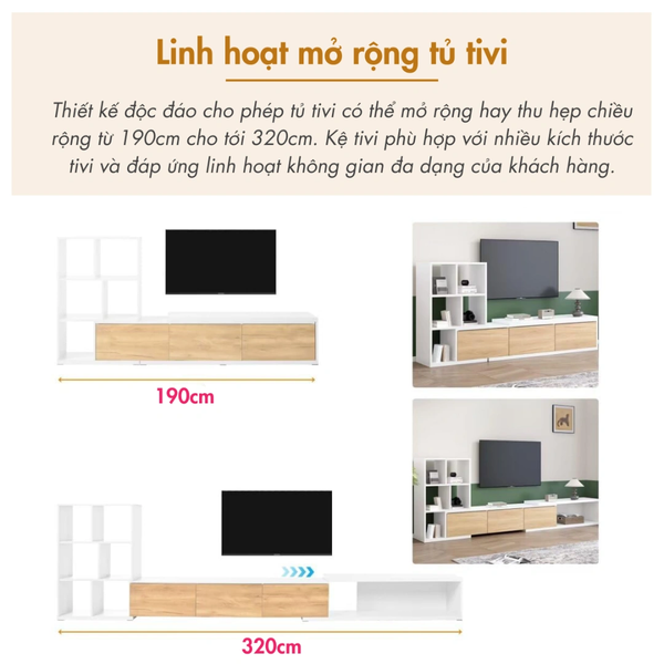 Kệ Tivi Chữ L Hiện Đại - KTV-368