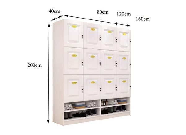 Tủ Locker Nhiều Ngăn Kèm Kệ - LK009