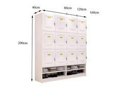 Tủ Locker Nhiều Ngăn Kèm Kệ - LK009