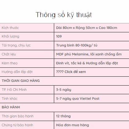 Tủ quần áo cho bé Carmelo