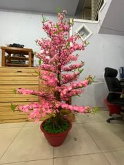 Chậu Hoa Đào Giả Cao 1m75 Trang Trí Tết