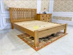 Giường Nan Dọc - Gỗ Sồi Mỹ (1m-1m2-1m4-1m6-1m8)