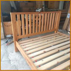 Giường Nan Dọc - Gỗ Sồi Mỹ (1m-1m2-1m4-1m6-1m8)