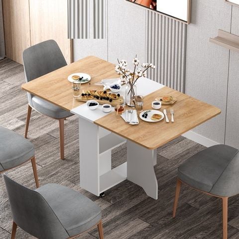 Bàn Ăn Thông Minh Xếp Gọn Có Bánh Xe BAX-24