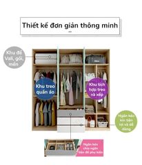 Tủ Quần Áo Có Gương Soi TQA-G01