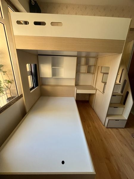 Giường Tầng Orange Kết Hợp Bàn Học -Tủ Áo GT974