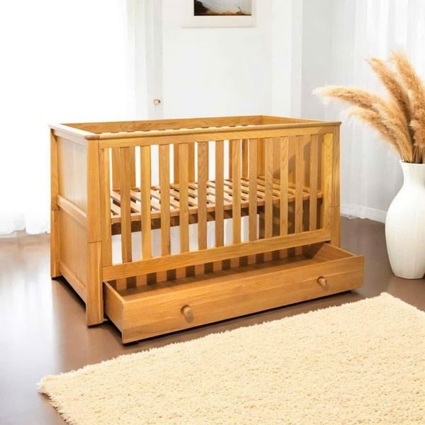 Nôi - Giường Cũi Trẻ Em Đa Năng Gỗ Sồi Mỹ Cao Cấp