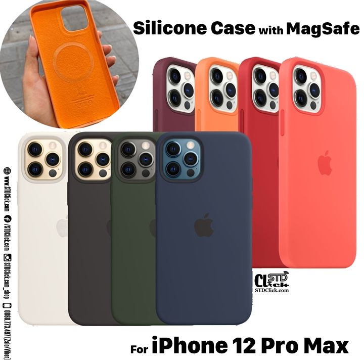 ỐP LƯNG IPHONE 12 PRO MAX SILICON MAGSAFE FULLBOX