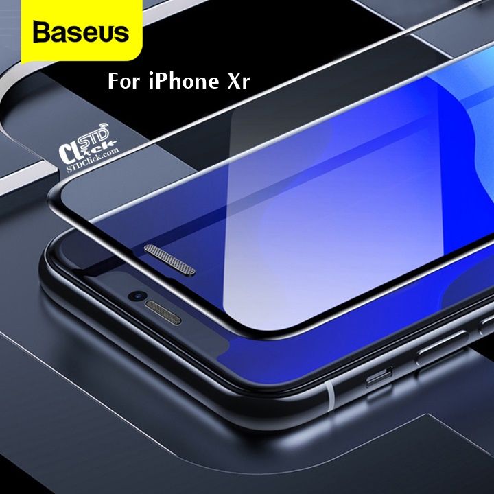 MIẾNG DÁN CƯỜNG LỰC IPHONE XR BASEUS CÓ MÀNG LOA CHÍNH HÃNG