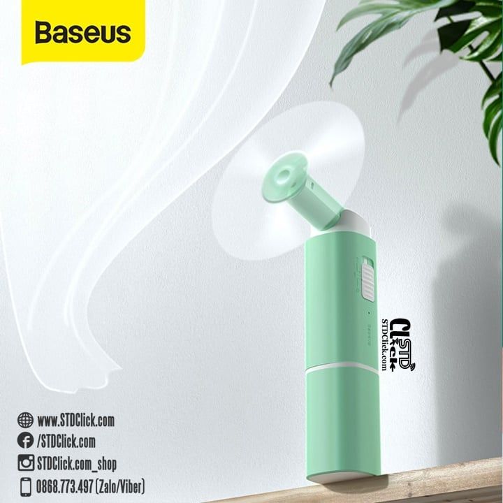 QUẠT CẦM TAY HỔ TRỢ SẠC DỰ PHÒNG 2.000MAH BASEUS FOLDING FAN CHÍNH HÃNG