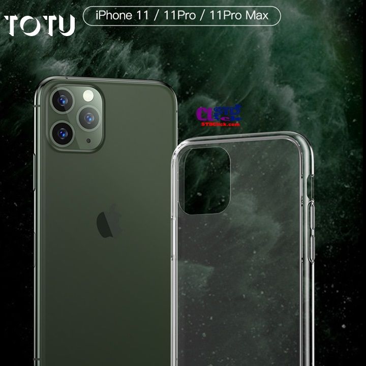 ỐP LƯNG IPHONE 11 PRO MAX - 11 PRO - 11 TOTU CRYSTAL SHEILD LƯNG NHÁM VIỀN DẺO CHÍNH HÃNG