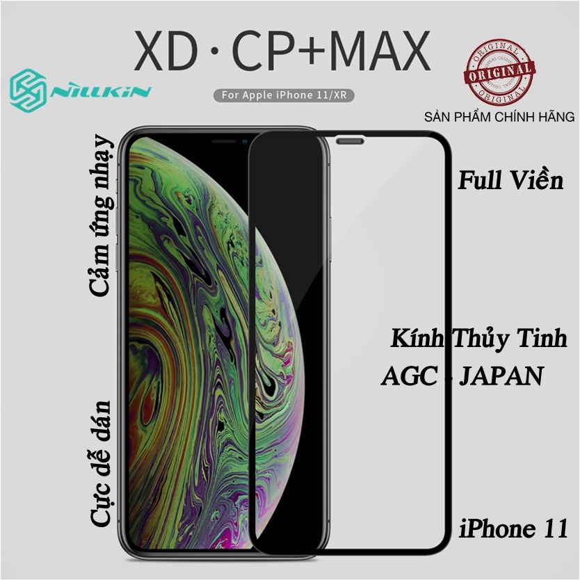 MIẾNG DÁN CƯỜNG LỰC IPHONE 11 NILLKIN XD CP MAX CHÍNH HÃNG