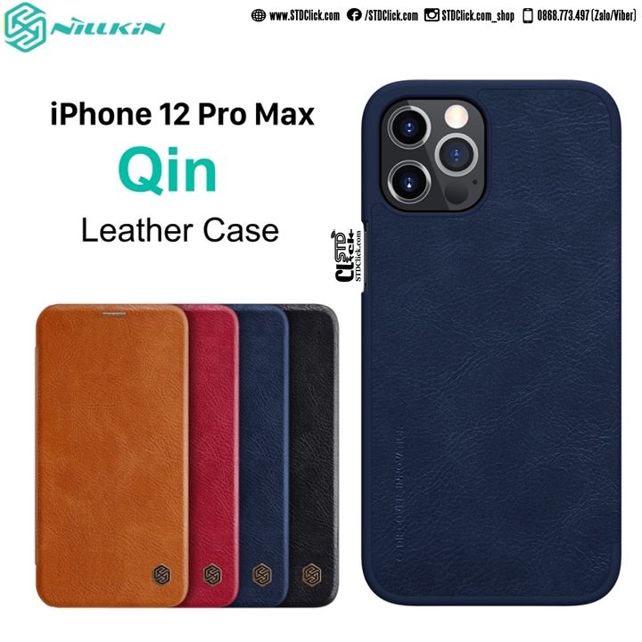 BAO DA IPHONE 12 PRO MAX NILLKIN QIN CHÍNH HÃNG