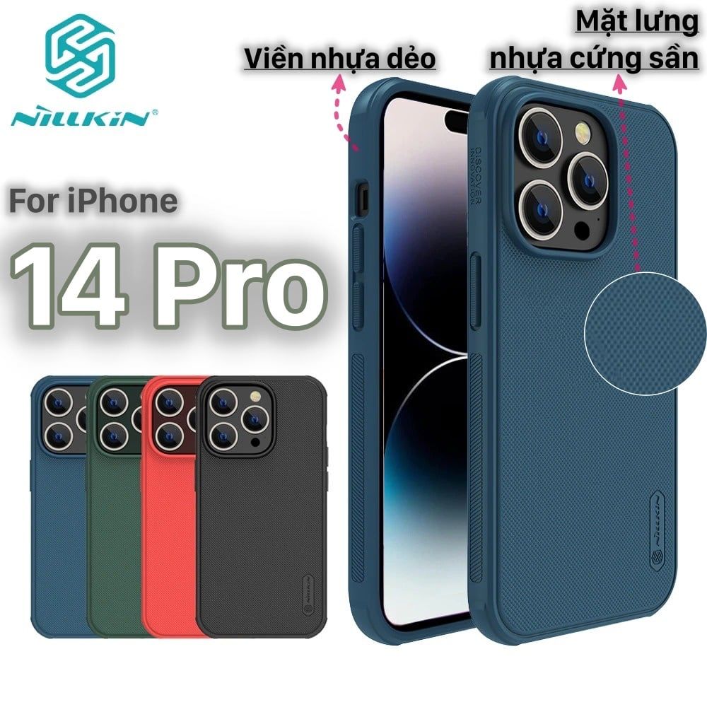 ỐP LƯNG IPHONE 14 PRO NILLKIN NHỰA CỨNG VIỀN DẺO CHÍNH HÃNG