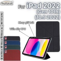 BAO DA IPAD 2022 - GEN 10 - 10.9 2022 MUTURAL CÓ KHE BÚT CHÍNH HÃNG