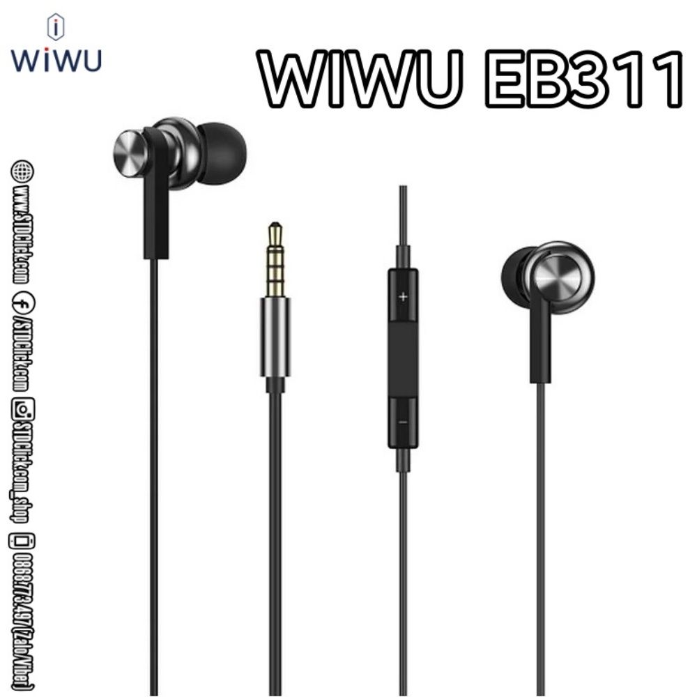 TAI NGHE WIWU EB311 CHÍNH HÃNG - JACK 3.5MM - Earphone with Microphone