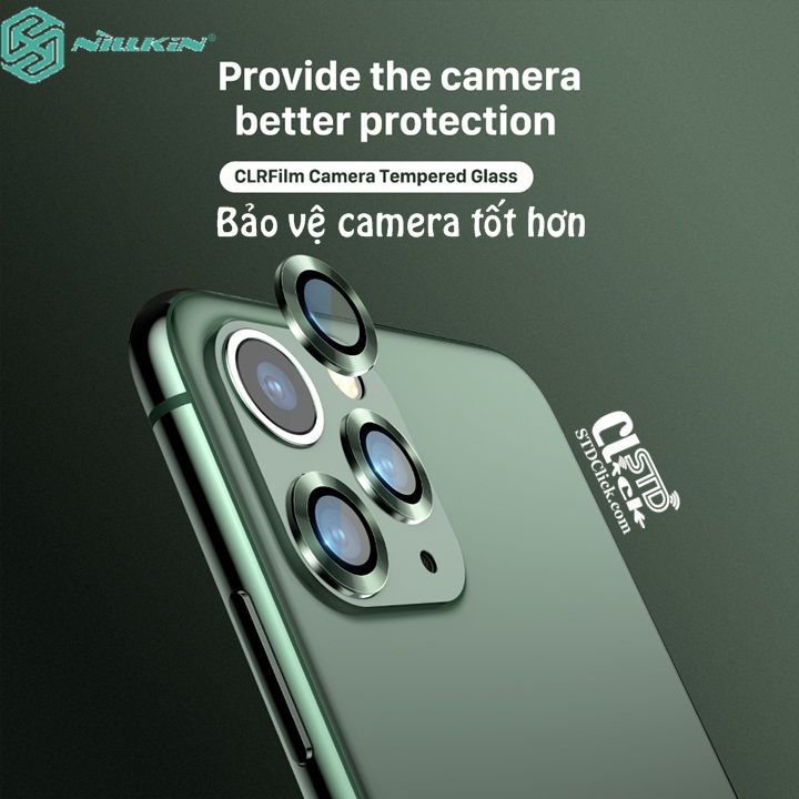 MIẾNG DÁN CƯỜNG LỰC CAMERA IPHONE 11 PRO MAX VÀ 11 PRO NILLKIN CLRFILM CHÍNH HÃNG