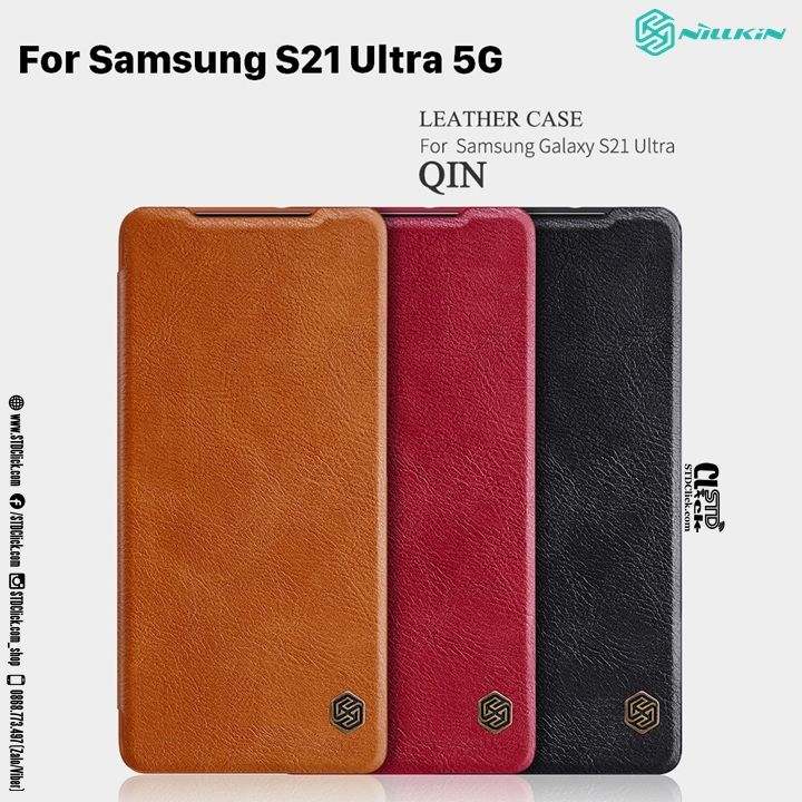 BAO DA SAMSUNG GALAXY S21 ULTRA 5G NILLKIN QIN CHÍNH HÃNG