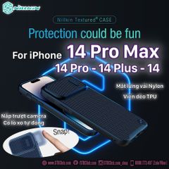 ỐP LƯNG IPHONE 14 - 14 PLUS - 14 PRO - 14 PRO MAX NILLKIN TEXTURED S NYLON FIBER BẢO VỆ CAMERA CHÍNH HÃNG