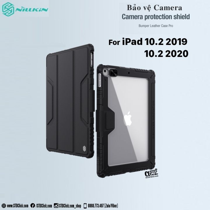 BAO DA IPAD 10.2 2019 - 10.2 2020 - 10.2 2021 NILLKIN BUMPER PRO CAMSHIELD CHÍNH HÃNG