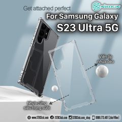 ỐP LƯNG SAMSUNG GALAXY S23 ULTRA 5G NILLKIN NATURE TPU PRO LƯNG KÍNH PC TRONG VIỀN DẺO CHÍNH HÃNG