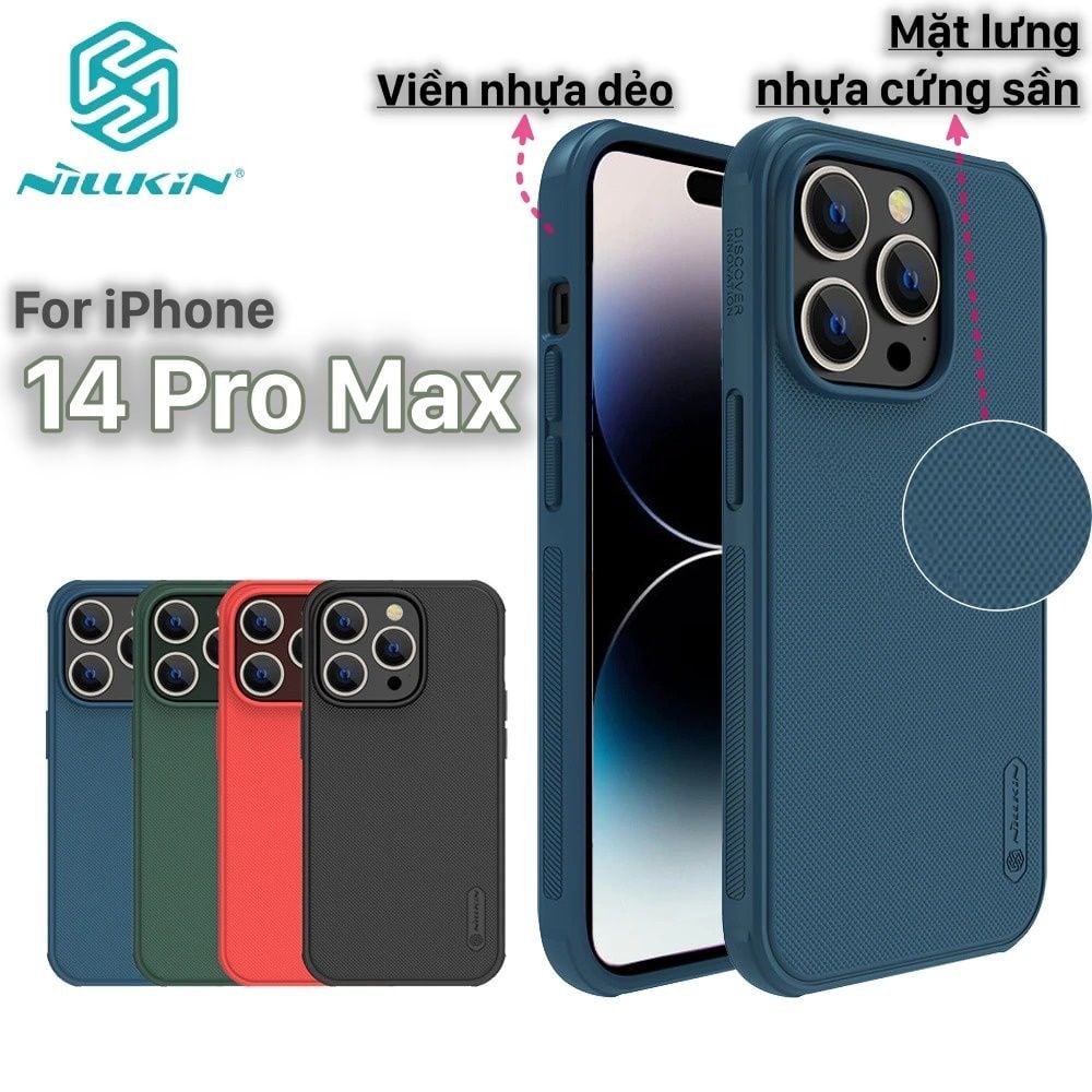 ỐP LƯNG IPHONE 14 PRO MAX NILLKIN NHỰA CỨNG VIỀN DẺO CHÍNH HÃNG