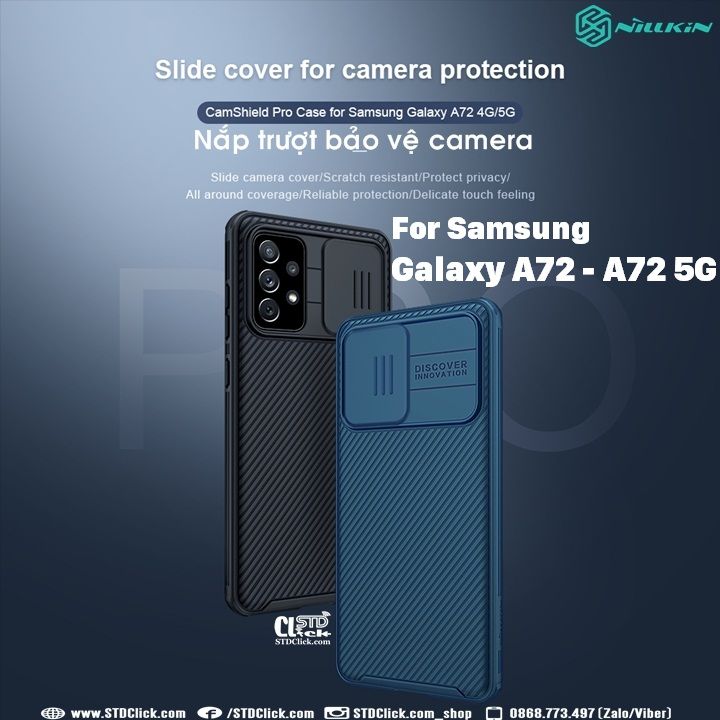 ỐP LƯNG SAMSUNG GALAXY A72 - A72 5G NILLKIN CAMSHIELD PRO BẢO VỆ CAMERA CHÍNH HÃNG