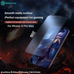 KÍNH CƯỜNG LỰC IPHONE 12 PRO MAX NILLKIN CHỐNG VÂN TAY FOGMIRROR 2.5D CHÍNH HÃNG
