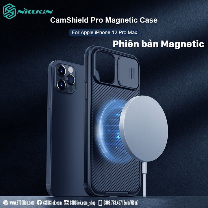 ỐP LƯNG IPHONE 12 PRO MAX NILLKIN CAMSHIELD PRO BẢN MAGNETIC CHO MAGSAFE NILLKIN CHÍNH HÃNG