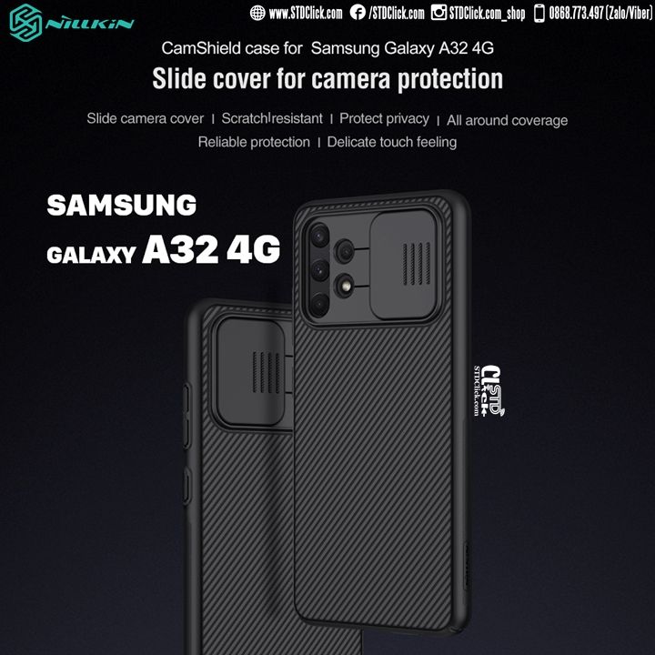 ỐP LƯNG SAMSUNG GALAXY A32 4G - A32 5G NILLKIN CAMSHIELD BẢO VỆ CAMERA CHÍNH HÃNG