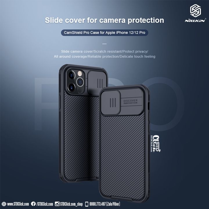 ỐP LƯNG IPHONE 12 - 12 PRO NILLKIN CAMSHIELD PRO NILLKIN CHÍNH HÃNG