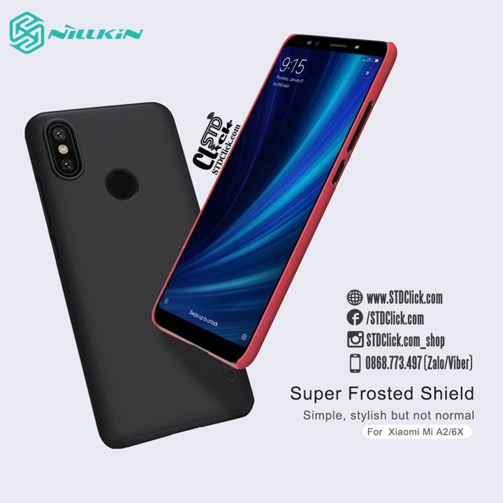 ỐP LƯNG XIAOMI MI A2 - 6X NILLKIN NHỰA CỨNG CHÍNH HÃNG