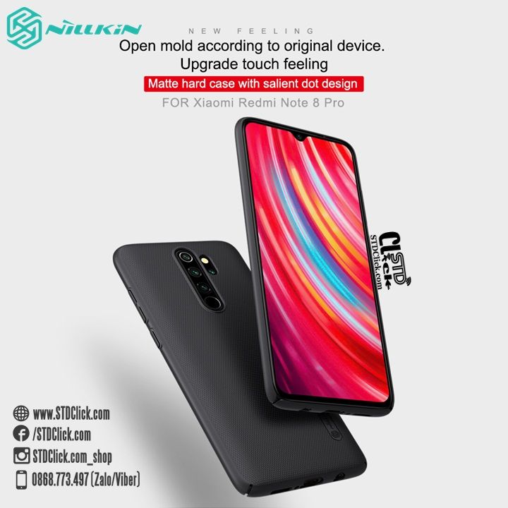 ỐP LƯNG XIAOMI REDMI NOTE 8 PRO NILLKIN NHỰA CỨNG CHÍNH HÃNG