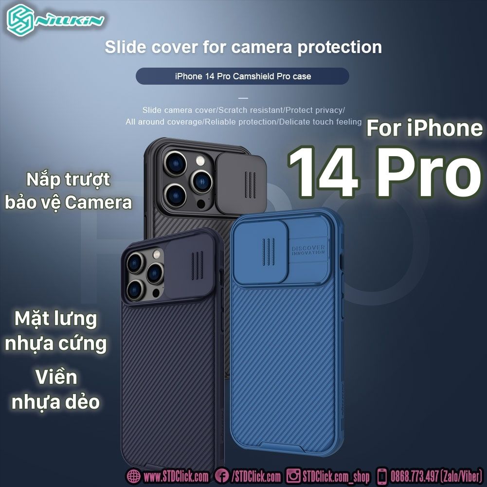 ỐP LƯNG IPHONE 14 PRO NILLKIN CAMSHIELD PRO NILLKIN CHÍNH HÃNG