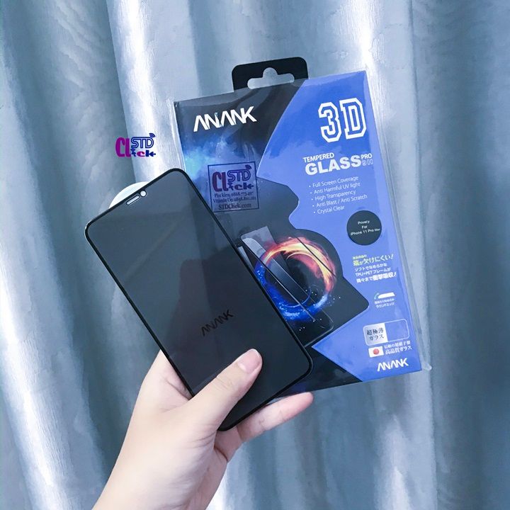 KÍNH CƯỜNG LỰC IPHONE 11 PRO MAX - 11 PRO - 11 ANANK FULL 3D CHỐNG NHÌN TRỘM CHÍNH HÃNG