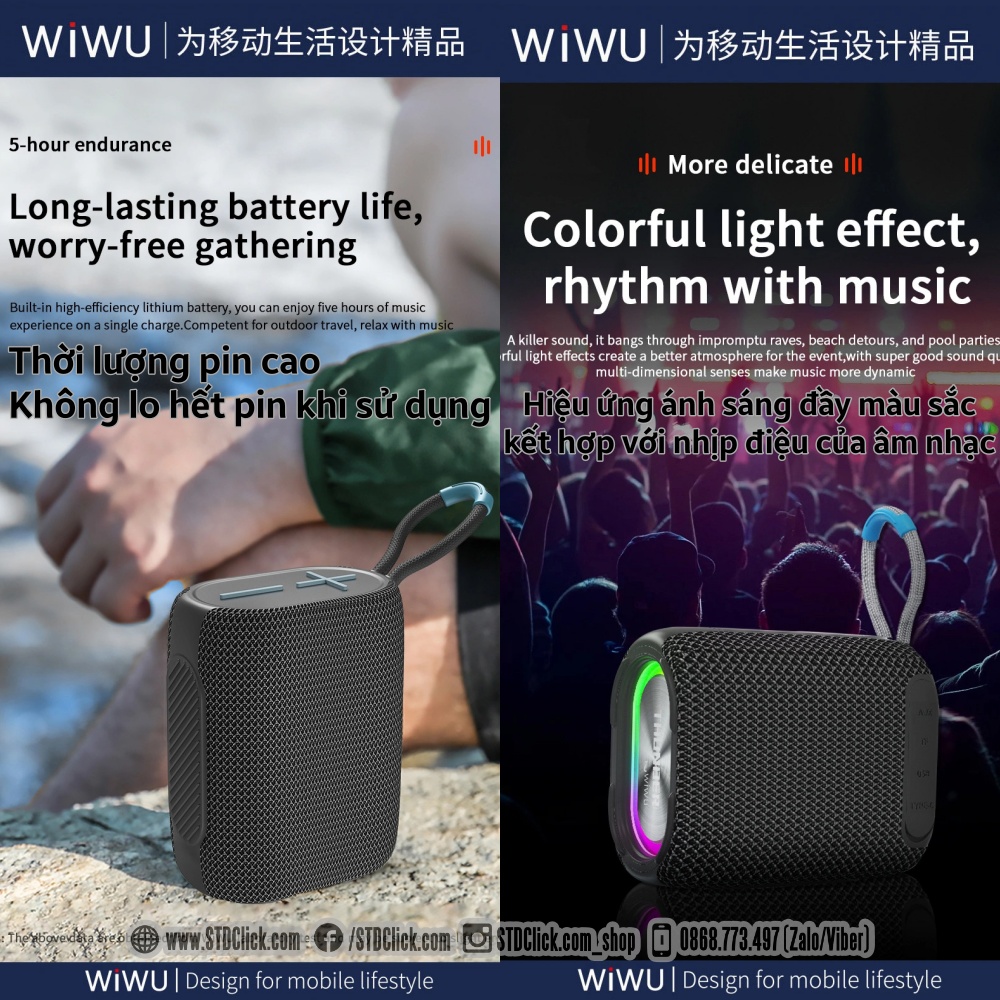 Parlante Inalámbrico WiWU Thunder: Sonido Impresionante, Diseño Elegante - Parlante inalámbrico WiWU Thunder