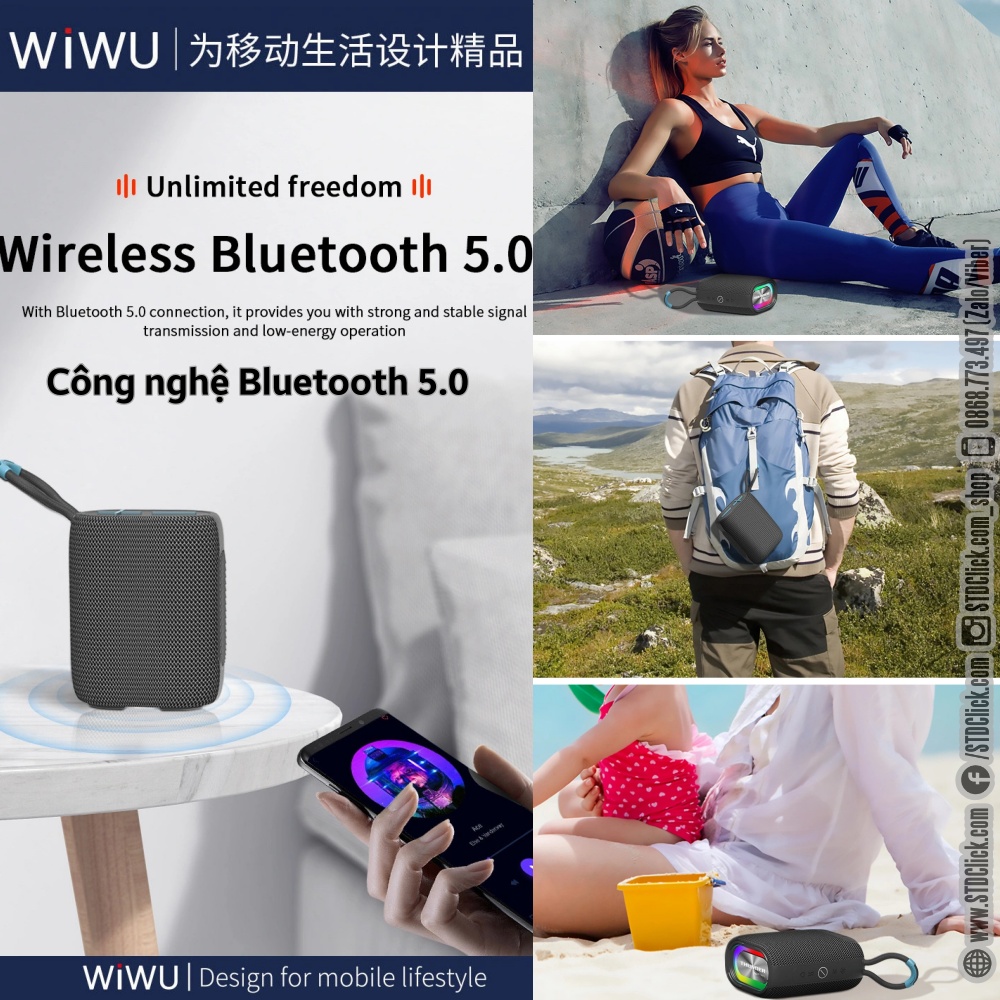 Parlante Inalámbrico WiWU Thunder: Sonido Impresionante, Diseño Elegante - Parlante inalámbrico WiWU Thunder
