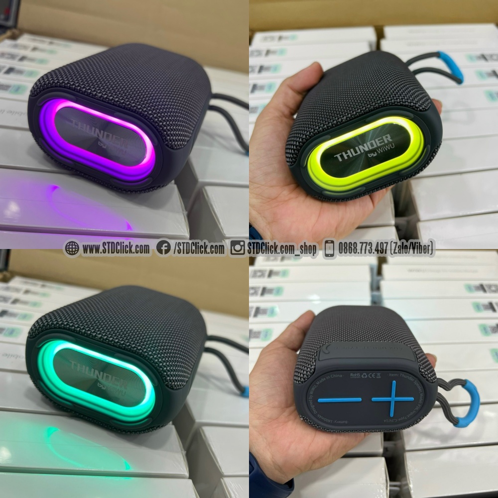 Parlante Inalámbrico WiWU Thunder: Sonido Impresionante, Diseño Elegante - Parlante inalámbrico WiWU Thunder